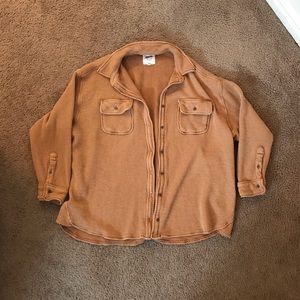 Lumberjane button up- M- tan